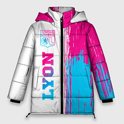 Женская зимняя куртка Lyon neon gradient style по-вертикали