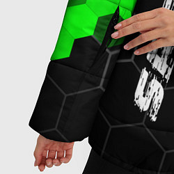 Куртка зимняя женская Peugeot green sport hexagon, цвет: 3D-черный — фото 2