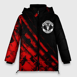 Женская зимняя куртка Manchester United sport grunge