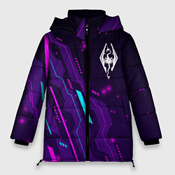 Куртка зимняя женская Skyrim neon gaming, цвет: 3D-черный