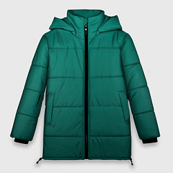 Женская зимняя куртка Градиент нефритовый зелёный