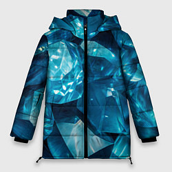 Куртка зимняя женская Голубой камень апатит - текстура, цвет: 3D-светло-серый