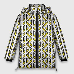 Женская зимняя куртка Жёлто-белый паттерн конструкция