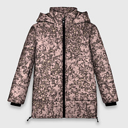 Куртка зимняя женская Светло-розовый текстура камень, цвет: 3D-черный