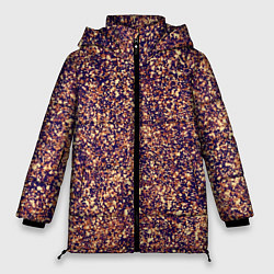 Женская зимняя куртка Драгоценный фиолетово-медный абстракция