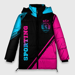 Женская зимняя куртка Sporting - neon gradient вертикально