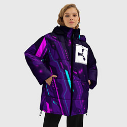 Куртка зимняя женская Rust neon gaming, цвет: 3D-черный — фото 2