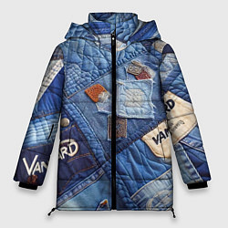 Женская зимняя куртка Vanguard jeans patchwork - ai art