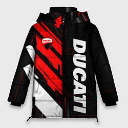 Женская зимняя куртка Ducati - красный технологический
