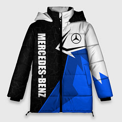 Куртка зимняя женская Мерседес - синяя униформа, цвет: 3D-черный