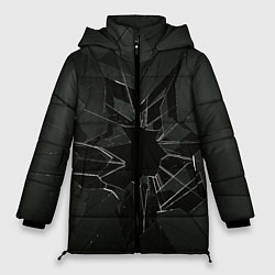 Женская зимняя куртка Черное разбитое стекло