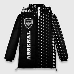 Женская зимняя куртка Arsenal sport на темном фоне по-вертикали