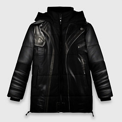 Женская зимняя куртка Косуха терминатора чёрная