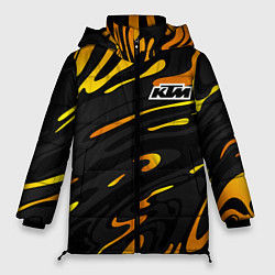 Куртка зимняя женская KTM - orange liquid, цвет: 3D-черный
