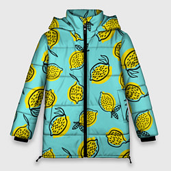 Женская зимняя куртка Летние лимоны - паттерн