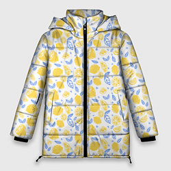 Женская зимняя куртка Летний вайб - паттерн лимонов