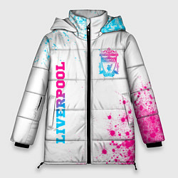 Куртка зимняя женская Liverpool neon gradient style вертикально, цвет: 3D-черный
