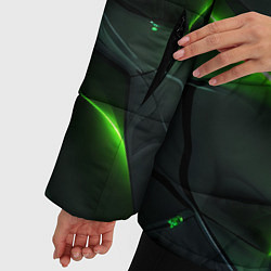 Куртка зимняя женская Яркий неоновый свет из разлома плит, цвет: 3D-светло-серый — фото 2