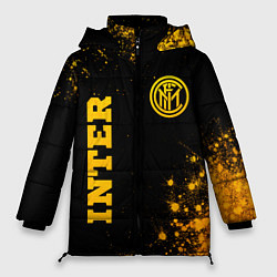 Куртка зимняя женская Inter - gold gradient вертикально, цвет: 3D-черный