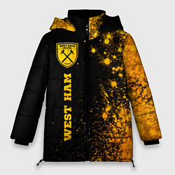 Женская зимняя куртка West Ham - gold gradient по-вертикали