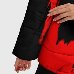 Куртка зимняя женская Barcelona fc краски спорт, цвет: 3D-черный — фото 2