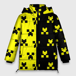 Куртка зимняя женская Minecraft logo brend online, цвет: 3D-красный