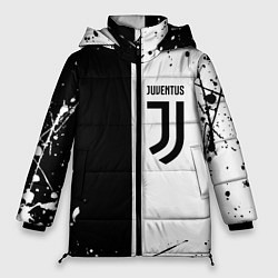 Куртка зимняя женская Juventus краски текстура спорт, цвет: 3D-красный