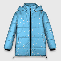 Куртка зимняя женская Снежинки на нежно голубом, цвет: 3D-светло-серый