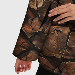 Куртка зимняя женская Элементаль земли текстура, цвет: 3D-черный — фото 2