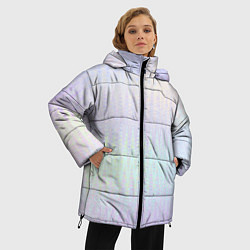 Куртка зимняя женская Бледный сиреневый тай-дай, цвет: 3D-светло-серый — фото 2