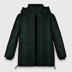 Куртка зимняя женская Чёрный в мелкие полоски, цвет: 3D-черный