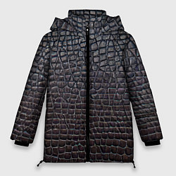 Куртка зимняя женская Крашеная кожа - текстура, цвет: 3D-красный