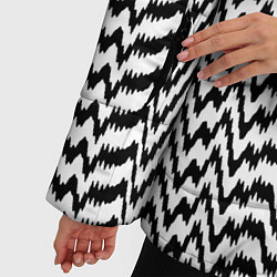 Куртка зимняя женская Черно-белые кривые, цвет: 3D-черный — фото 2
