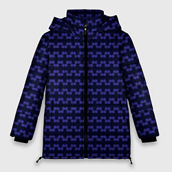 Куртка зимняя женская Паттерн изнаночная вязка, цвет: 3D-светло-серый