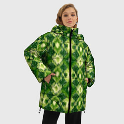 Куртка зимняя женская Ромбовидный орнамент, цвет: 3D-светло-серый — фото 2