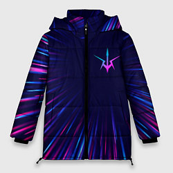 Куртка зимняя женская Code Geass neon blast lines, цвет: 3D-черный