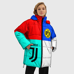 Куртка зимняя женская Juventus x Borussia, цвет: 3D-черный — фото 2