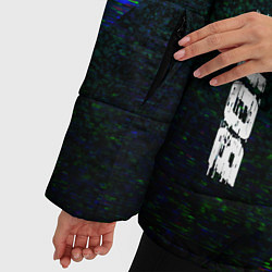 Куртка зимняя женская Bon Jovi glitch blue, цвет: 3D-черный — фото 2