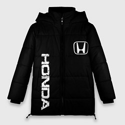 Куртка зимняя женская Honda white logo auto, цвет: 3D-черный