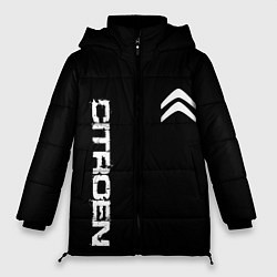 Куртка зимняя женская Citroen logo white, цвет: 3D-черный