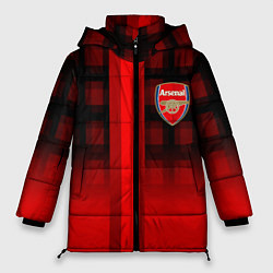 Куртка зимняя женская Arsenal fc sport geometry steel, цвет: 3D-черный