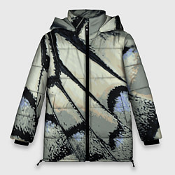 Куртка зимняя женская Абстракция - крыло бабочки, цвет: 3D-черный