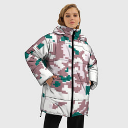 Куртка зимняя женская Пиксельный камуфляж европа, цвет: 3D-черный — фото 2