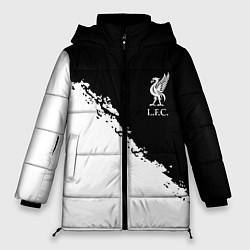 Женская зимняя куртка Liverpool fc белые краски