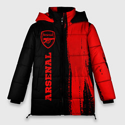 Женская зимняя куртка Arsenal - red gradient по-вертикали