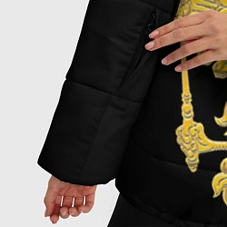 Куртка зимняя женская Герб России: золото, цвет: 3D-светло-серый — фото 2