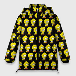 Куртка зимняя женская Лиза Симпсон: узор, цвет: 3D-светло-серый