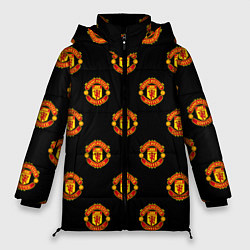 Куртка зимняя женская Manchester United Pattern, цвет: 3D-светло-серый