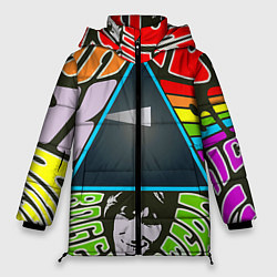 Куртка зимняя женская Pink Floyd, цвет: 3D-черный