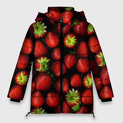 Куртка зимняя женская Клубничка, цвет: 3D-красный
